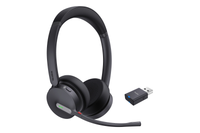 Yealink WH64 Hybrid Dual Teams Headset Draadloos Hoofdband Kantoor/callcenter Micro-USB Bluetooth Zwart