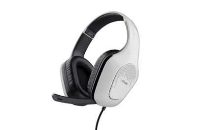 Trust GXT 415S Zirox Gaming Headset - Bedrade gamingheadset – Opklapbare microfoon – 50 mm drivers – Wit