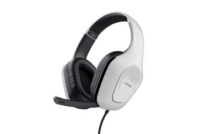 Trust GXT 415W Zirox Gaming Headset - Bedrade gaming koptelefoon – Opklapbare microfoon – 50 mm drivers – Wit