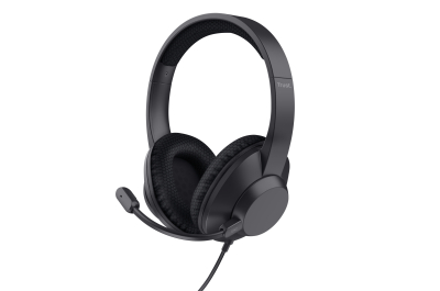 Trust Ayda Max USB-C Headset - USB headset voor kantoor en calls – USB-C en USB-A aansluiting – Opklapbare microfoon – Zwart