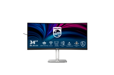 Philips 5000 series 34B2U5600C/00 computer monitor 86,4 cm (34") 3440 x 1440 Pixels Dual QHD LCD Grijs