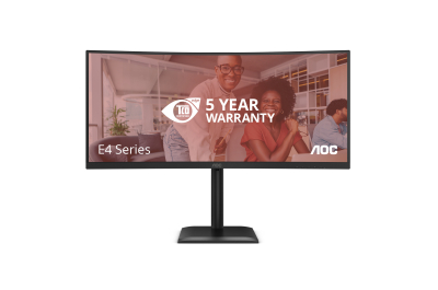 AOC E4 CU34E4CV computer monitor 86,4 cm (34") 3440 x 1440 Pixels UltraWide Quad HD LCD Zwart