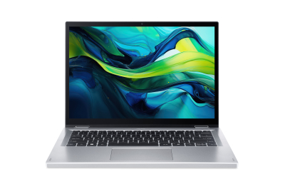 Acer Aspire Go Spin 14 AGSP14-31PT-37XH Intel Core 3 N355 Hybride (2-in-1) 35,6 cm (14") Touchscreen WUXGA 8 GB LPDDR5-SDRAM 128 GB eUFS Wi-Fi 6 (802.11ax) Windows 11 Home US International Zilver