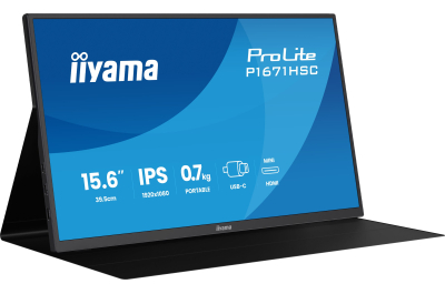 iiyama ProLite P1671HSC-B1 computer monitor 39,6 cm (15.6") 1920 x 1080 Pixels Full HD LED Zwart