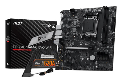 MSI Pro A620AM-G EVO WIFI AMD A620A Socket AM5 micro ATX