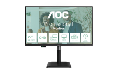 AOC Q27P4CV computer monitor 68,6 cm (27") 2560 x 1440 Pixels Quad HD LED Zwart