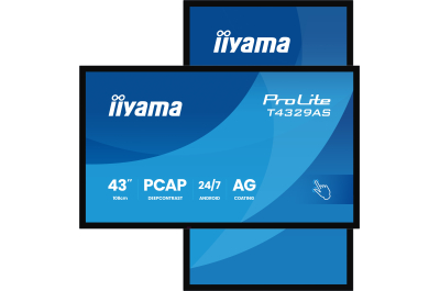 iiyama T4329AS-B1AG computer monitor 108 cm (42.5") 3840 x 2160 Pixels 4K Ultra HD LED Touchscreen Zwart