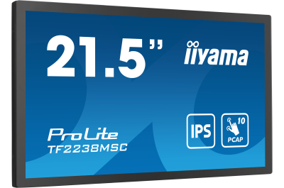 iiyama TF2238MSC-B1 computer monitor 53,3 cm (21") 1920 x 1080 Pixels Full HD LED Touchscreen Zwart