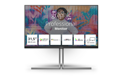 AOC U3 U32U3CV computer monitor 80 cm (31.5") 3840 x 2160 Pixels 4K Ultra HD LCD Zwart