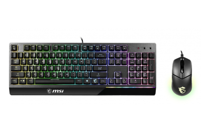 MSI VIGOR GK30 toetsenbord Inclusief muis Gamen USB QWERTY Amerikaans Engels Zwart