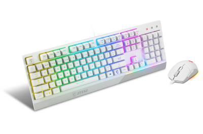 MSI VIGOR GK30 toetsenbord Inclusief muis Gamen USB QWERTY US International Wit