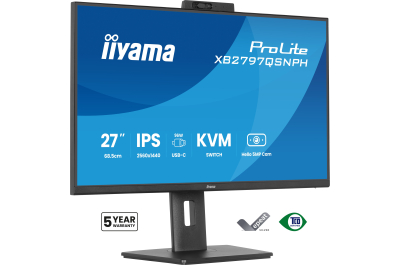 iiyama ProLite XB2797QSNPH-B1 27IN IPS LCD 4MS 2560X1440 350CD/M2 HDMI/DP/USB 2 computer monitor 68,6 cm (27") 2560 x 1440 Pixels Quad HD Zwart