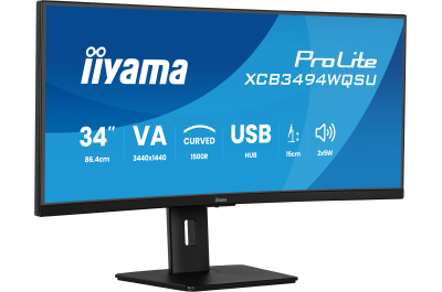 iiyama ProLite XCB3494WQSU-B1 computer monitor 86,4 cm (34") 3440 x 1440 Pixels UltraWide Quad HD LED Zwart