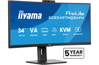 iiyama ProLite XCB3497WQSNPH-B1 computer monitor 86,4 cm (34") 3440 x 1440 Pixels UltraWide Quad HD LED Zwart